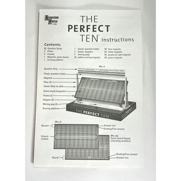The Perfect Ten 3-D Board Game 2004 University Games Complete - Picture 8 of 15